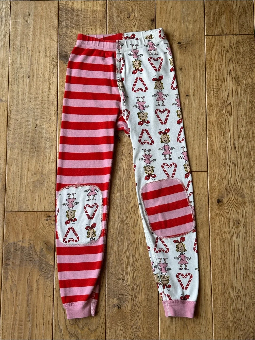 Hanna Andersson Dr. Seuss Grinch Cindy Lou Who Candy Cane Pajamas size 6-7